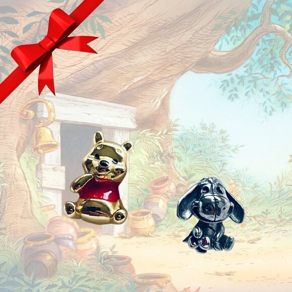 🐻 NWOT Winnie the Pooh Charm & Eeyore Charm - Picture 1 of 15
